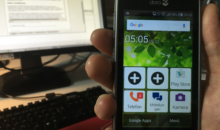 Doro Android Oberfläche - Startbildschirm
