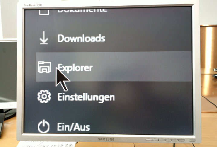 Windows 10 Startmenü bei 400% Vergrößerung